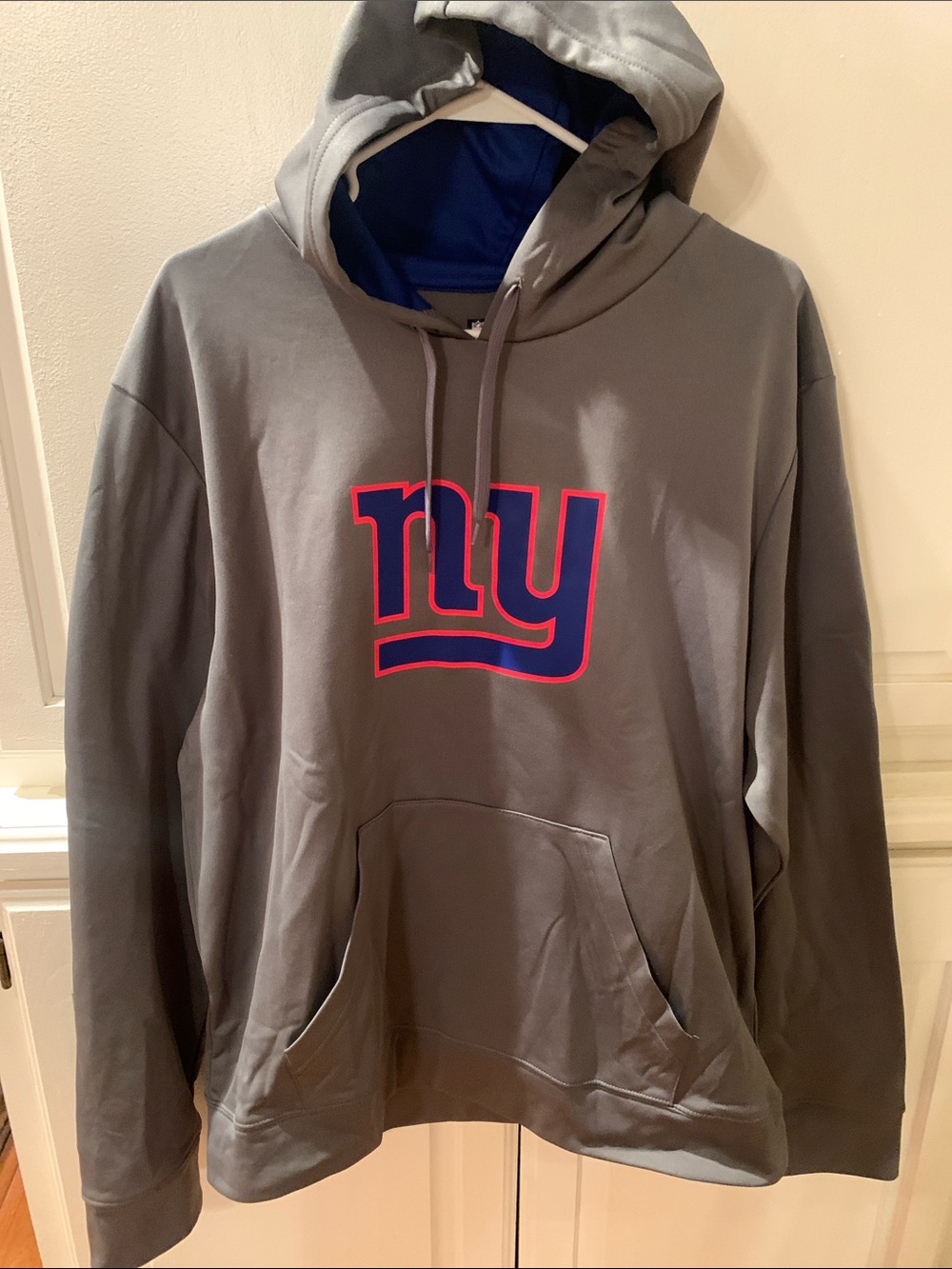 NFL Gray Hoodie with Blue and Red NY Logo